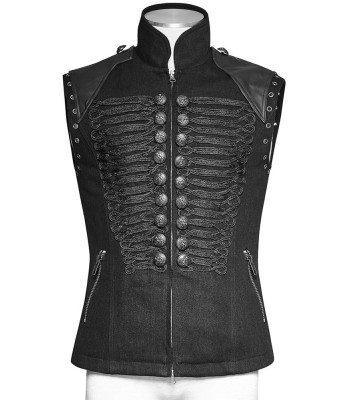 Men Military Vest Sleeveless Gothic Army Officer Vest Steampunk Jacket Vest (2025)